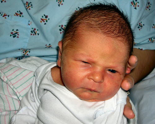 Baby Evan at 1 day old!