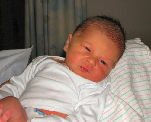 Baby Evan at 1 day old!